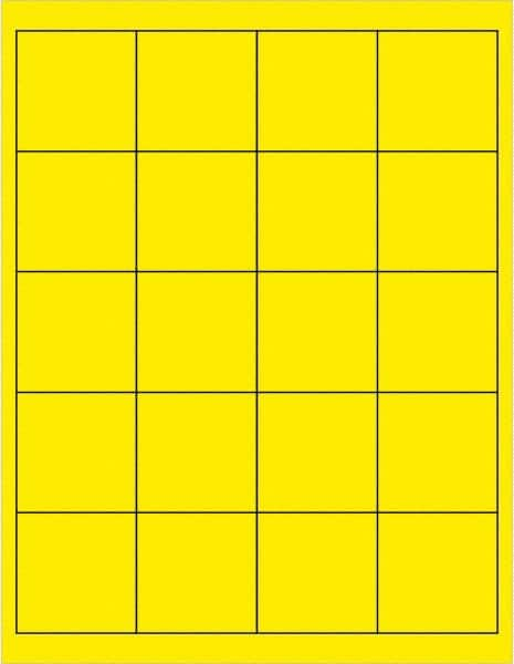 Tape Logic - 2" Long, Fluorescent Yellow Paper Laser Label - For Laser Printers - Makers Industrial Supply