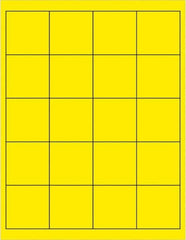 Tape Logic - 2" Long, Fluorescent Yellow Paper Laser Label - For Laser Printers - Makers Industrial Supply