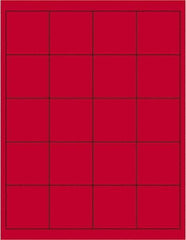 Tape Logic - 2" Long, Fluorescent Red Paper Laser Label - For Laser Printers - Makers Industrial Supply