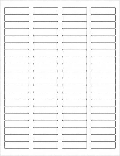 Tape Logic - 1-3/4" Long, White Polyester Laser Label - For Laser Printers - Makers Industrial Supply