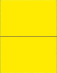 Tape Logic - 8-1/2" Long, Fluorescent Yellow Paper Laser Label - For Laser Printers - Makers Industrial Supply