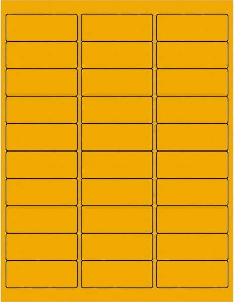 Tape Logic - 2-5/8" Long, Fluorescent Orange Paper Laser Label - For Laser Printers - Makers Industrial Supply