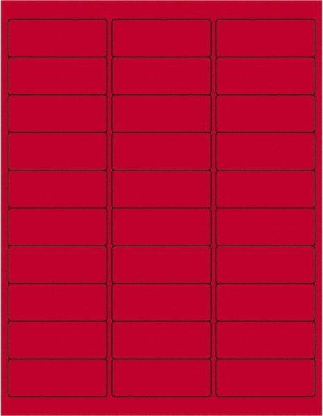 Tape Logic - 2-5/8" Long, Fluorescent Red Paper Laser Label - For Laser Printers - Makers Industrial Supply