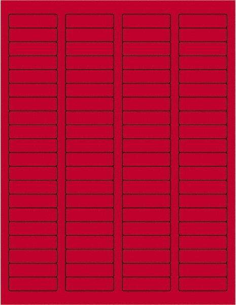 Tape Logic - 1-3/4" Long, Fluorescent Red Paper Laser Label - For Laser Printers - Makers Industrial Supply