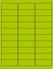 Tape Logic - 2-5/8" Long, Fluorescent Green Paper Laser Label - For Laser Printers - Makers Industrial Supply