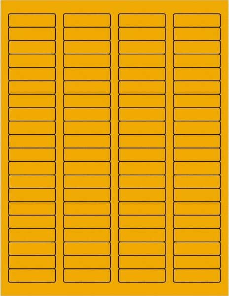 Tape Logic - 1-3/4" Long, Fluorescent Orange Paper Laser Label - For Laser Printers - Makers Industrial Supply