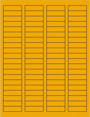 Tape Logic - 1-3/4" Long, Fluorescent Orange Paper Laser Label - For Laser Printers - Makers Industrial Supply