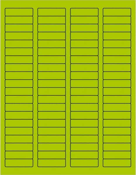 Tape Logic - 1-3/4" Long, Fluorescent Green Paper Laser Label - For Laser Printers - Makers Industrial Supply