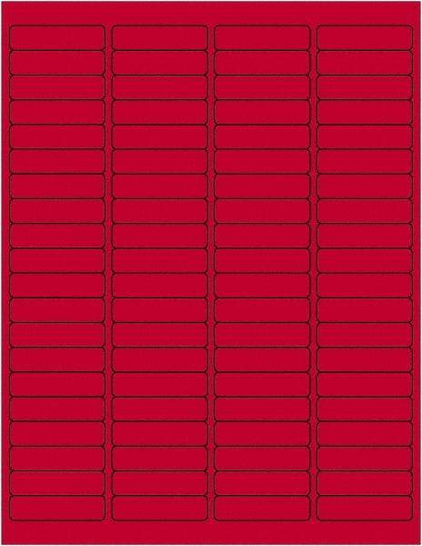 Tape Logic - 1-15/16" Long, Fluorescent Red Paper Laser Label - For Laser Printers - Makers Industrial Supply