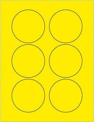 Tape Logic - 3" Long, Fluorescent Yellow Paper Laser Label - For Laser Printers - Makers Industrial Supply