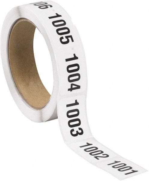 Tape Logic - 1-1/2" Long, Black/White Paper Inventory Labels - For Multi-Use - Makers Industrial Supply