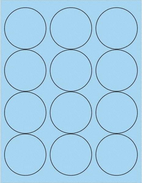 Tape Logic - 2-1/2" Long, Pastel Blue Paper Laser Label - For Laser Printers - Makers Industrial Supply