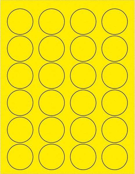 Tape Logic - 1-5/8" Long, Fluorescent Yellow Paper Laser Label - For Laser Printers - Makers Industrial Supply