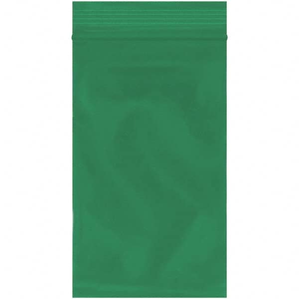 Value Collection - 3 x 5", 2 mil Reclosable Polybags - Green - Makers Industrial Supply