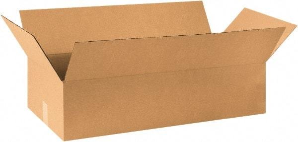 Made in USA - 20" Wide x 36" Long x 12" High Rectangle Corrugated Shipping Box - 1 Wall, Kraft (Color), 65 Lb Capacity - Makers Industrial Supply