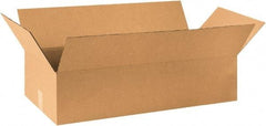 Made in USA - 14" Wide x 30" Long x 7" High Rectangle Corrugated Shipping Box - 1 Wall, Kraft (Color), 65 Lb Capacity - Makers Industrial Supply