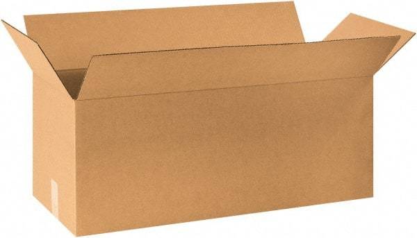 Made in USA - 12" Wide x 30" Long x 12" High Rectangle Corrugated Shipping Box - 1 Wall, Kraft (Color), 65 Lb Capacity - Makers Industrial Supply