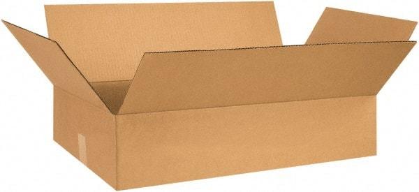 Made in USA - 18" Wide x 28" Long x 6" High Rectangle Corrugated Shipping Box - 1 Wall, Kraft (Color), 65 Lb Capacity - Makers Industrial Supply