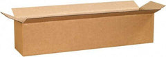 Made in USA - 6" Wide x 28" Long x 6" High Rectangle Corrugated Shipping Box - 1 Wall, Kraft (Color), 65 Lb Capacity - Makers Industrial Supply