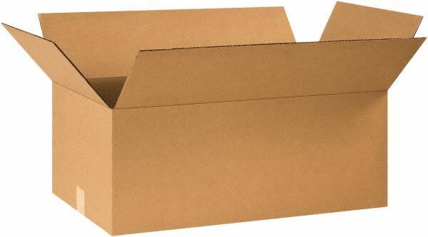 Made in USA - 15" Wide x 24" Long x 10" High Rectangle Corrugated Shipping Box - 1 Wall, Kraft (Color), 65 Lb Capacity - Makers Industrial Supply