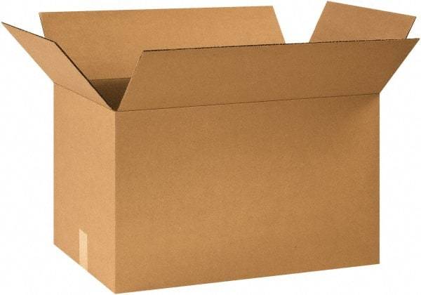 Made in USA - 15" Wide x 24" Long x 15" High Rectangle Corrugated Shipping Box - 1 Wall, Kraft (Color), 65 Lb Capacity - Makers Industrial Supply