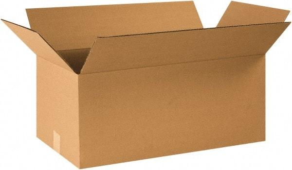 Made in USA - 12" Wide x 24" Long x 10" High Rectangle Corrugated Shipping Box - 1 Wall, Kraft (Color), 65 Lb Capacity - Makers Industrial Supply