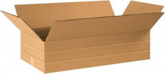 Made in USA - 12" Wide x 24" Long x 6" High Rectangle Multi-Depth Box - 1 Wall, Kraft (Color), 65 Lb Capacity - Makers Industrial Supply