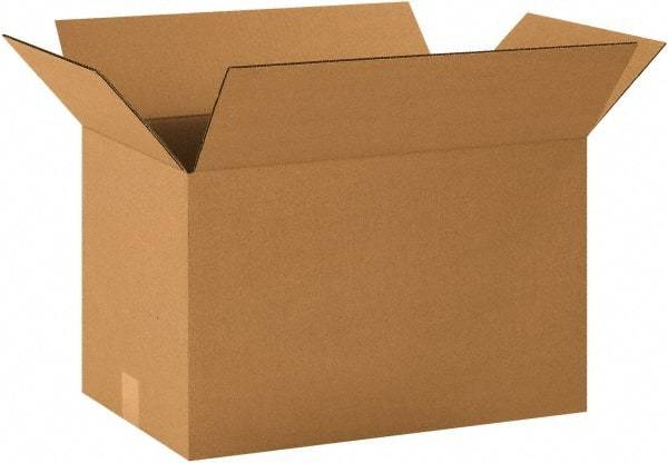 Made in USA - 12" Wide x 20" Long x 12" High Rectangle Corrugated Shipping Box - 1 Wall, Kraft (Color), 65 Lb Capacity - Makers Industrial Supply