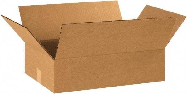 Made in USA - 12" Wide x 18" Long x 5" High Rectangle Corrugated Shipping Box - 1 Wall, Kraft (Color), 65 Lb Capacity - Makers Industrial Supply