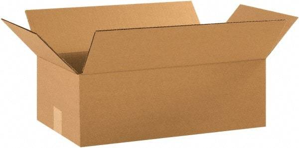 Made in USA - 10" Wide x 18" Long x 6" High Rectangle Corrugated Shipping Box - 1 Wall, Kraft (Color), 65 Lb Capacity - Makers Industrial Supply