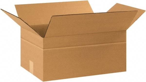 Made in USA - 11-1/4" Wide x 17-1/4" Long x 8" High Rectangle Multi-Depth Box - 1 Wall, Kraft (Color), 65 Lb Capacity - Makers Industrial Supply