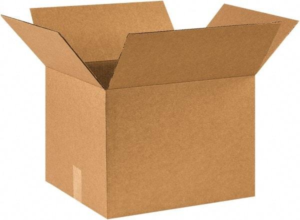 Made in USA - 14" Wide x 16" Long x 12" High Rectangle Corrugated Shipping Box - 1 Wall, Kraft (Color), 65 Lb Capacity - Makers Industrial Supply