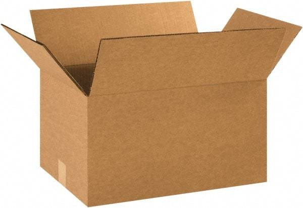 Made in USA - 12" Wide x 16" Long x 10" High Rectangle Heavy Duty Corrugated Box - 2 Walls, Kraft (Color), 100 Lb Capacity - Makers Industrial Supply