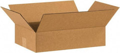 Made in USA - 10" Wide x 16" Long x 4" High Rectangle Corrugated Shipping Box - 1 Wall, Kraft (Color), 65 Lb Capacity - Makers Industrial Supply