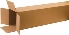 Made in USA - 12" Wide x 12" Long x 60" High Rectangle Corrugated Shipping Box - 1 Wall, Kraft (Color), 65 Lb Capacity - Makers Industrial Supply