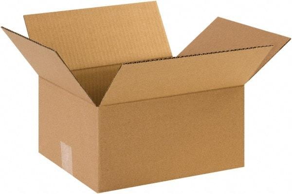 Made in USA - 11" Wide x 12" Long x 6" High Rectangle Corrugated Shipping Box - 1 Wall, Kraft (Color), 65 Lb Capacity - Makers Industrial Supply