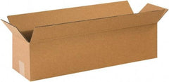 Made in USA - 6" Wide x 24" Long x 6" High Rectangle Corrugated Shipping Box - 1 Wall, Kraft (Color), 65 Lb Capacity - Makers Industrial Supply