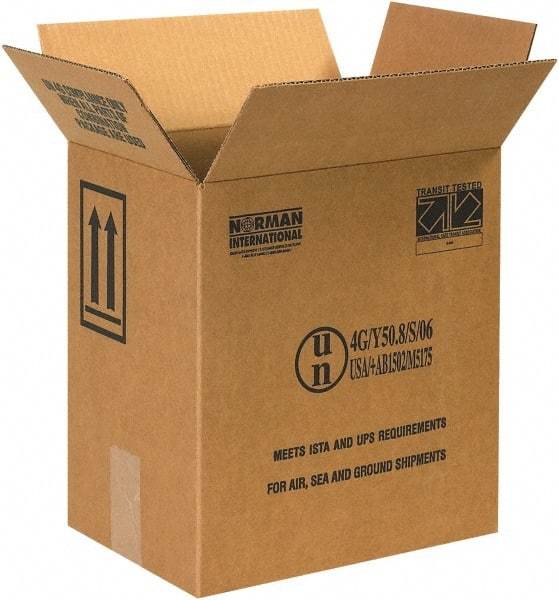 Made in USA - 8-3/16" Wide x 11-3/8" Long x 12-5/16" High Rectangle Corrugated Shipping Box - 1 Wall, Kraft (Color), 95 Lb Capacity - Makers Industrial Supply