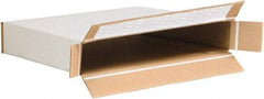 Made in USA - 2" Wide x 10-7/8" Long x 12-1/4" High Rectangle Corrugated Shipping Box - 1 Wall, White, 65 Lb Capacity - Makers Industrial Supply