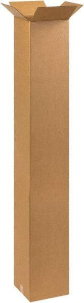 Made in USA - 10" Wide x 10" Long x 60" High Rectangle Corrugated Shipping Box - 1 Wall, Kraft (Color), 65 Lb Capacity - Makers Industrial Supply