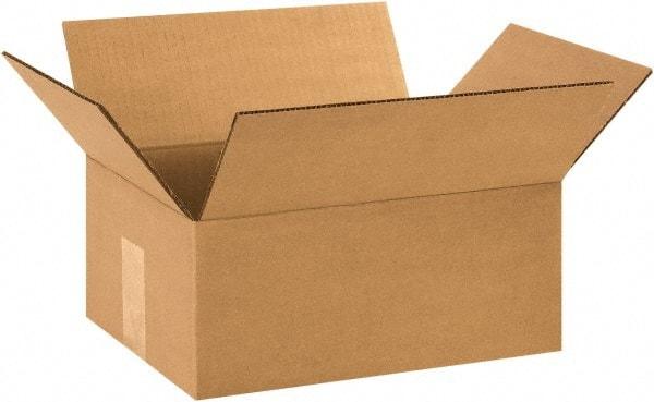 Made in USA - 9" Wide x 12" Long x 5" High Rectangle Corrugated Shipping Box - 1 Wall, Kraft (Color), 65 Lb Capacity - Makers Industrial Supply