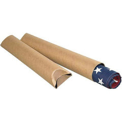 Made in USA - 4" Diam x 12" Long Round Crimped End Mailing Tubes - 1 Wall, Kraft (Color) - Makers Industrial Supply