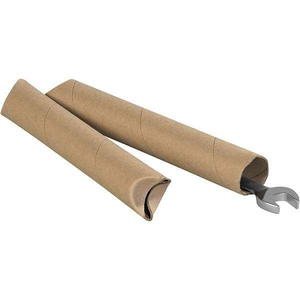 Made in USA - 1-1/2" Diam x 18" Long Round Crimped End Mailing Tubes - 1 Wall, Kraft (Color) - Makers Industrial Supply