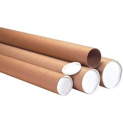 Made in USA - 4" Diam x 72" Long Round Heavy Duty Mailing Tubes - 1 Wall, Kraft (Color) - Makers Industrial Supply