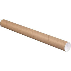 Made in USA - 2-1/2" Diam x 15" Long Round Kraft Mailing Tubes - 1 Wall, Kraft (Color) - Makers Industrial Supply