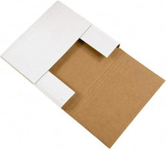 Made in USA - 12-1/2" Wide x 12-1/2" Long x 2" High Rectangle Crush Proof Mailers - 1 Wall, White - Makers Industrial Supply