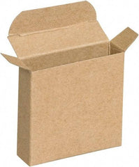 Made in USA - 1-5/16" Wide x 3" Long x 3" High Rectangle Chipboard Box - 1 Wall, Kraft (Color) - Makers Industrial Supply