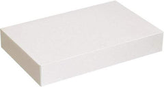 Made in USA - 12" Wide x 19" Long x 3" High Rectangle Chipboard Box - 1 Wall, White - Makers Industrial Supply