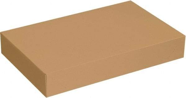 Made in USA - 12" Wide x 19" Long x 3" High Rectangle Chipboard Box - 1 Wall, Kraft (Color) - Makers Industrial Supply