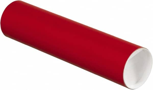 Made in USA - 3" Diam x 12" Long Round Colored Mailing Tubes - 1 Wall, Red - Makers Industrial Supply